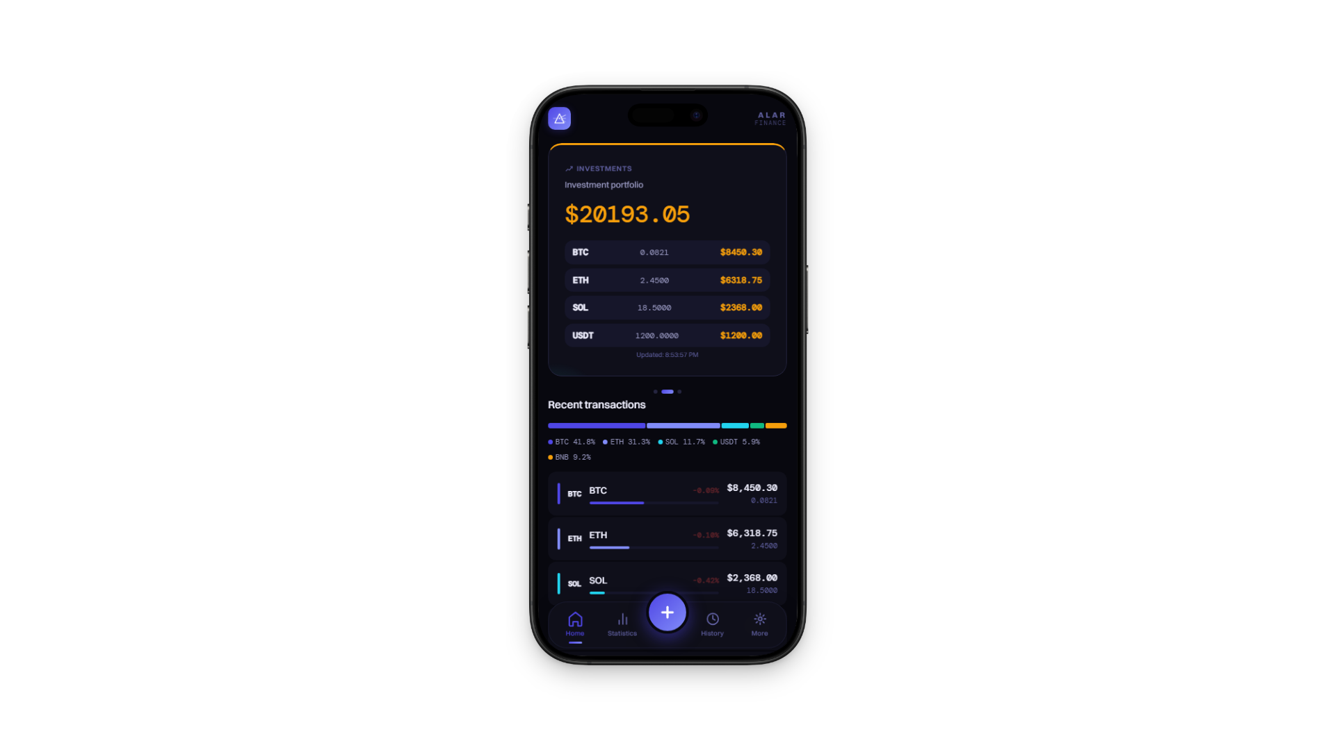 Crypto Portfolio on iPhone